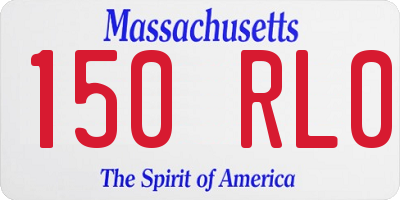 MA license plate 150RL0