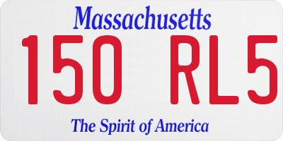 MA license plate 150RL5