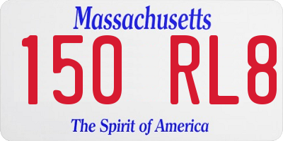 MA license plate 150RL8