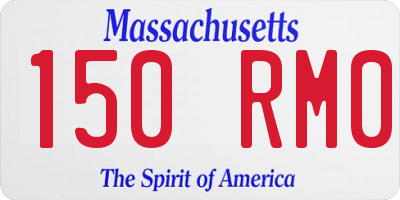 MA license plate 150RM0