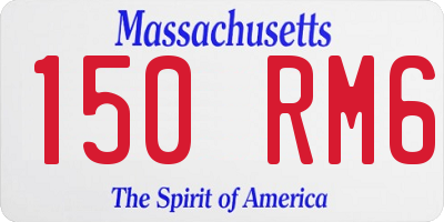 MA license plate 150RM6