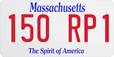 MA license plate 150RP1