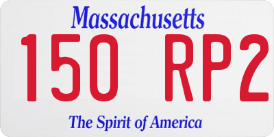 MA license plate 150RP2