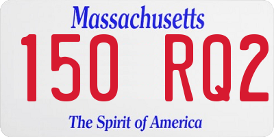 MA license plate 150RQ2