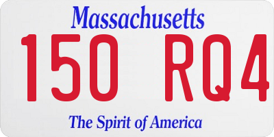 MA license plate 150RQ4