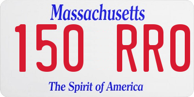 MA license plate 150RR0