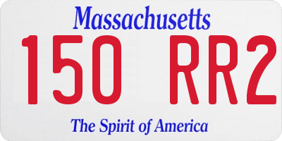 MA license plate 150RR2