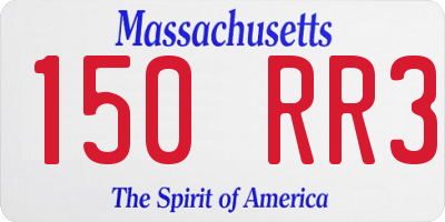 MA license plate 150RR3