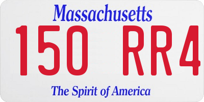 MA license plate 150RR4