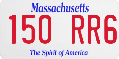 MA license plate 150RR6