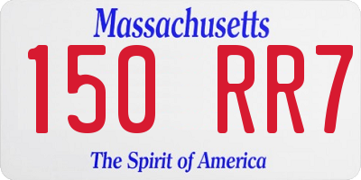 MA license plate 150RR7