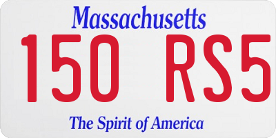 MA license plate 150RS5