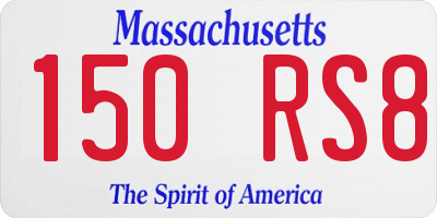 MA license plate 150RS8
