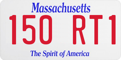 MA license plate 150RT1