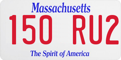 MA license plate 150RU2