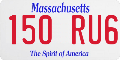 MA license plate 150RU6
