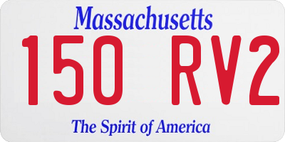 MA license plate 150RV2