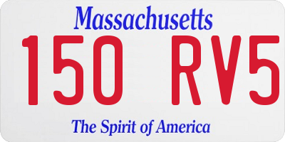MA license plate 150RV5