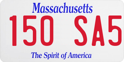 MA license plate 150SA5