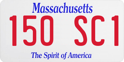 MA license plate 150SC1