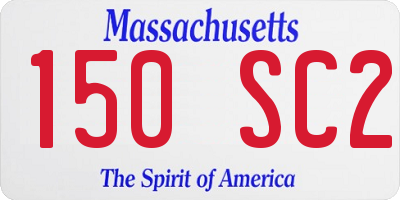 MA license plate 150SC2