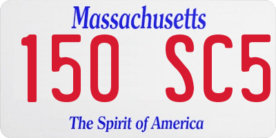 MA license plate 150SC5
