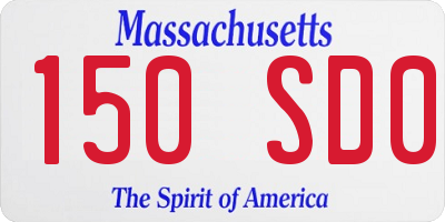 MA license plate 150SD0