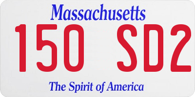 MA license plate 150SD2