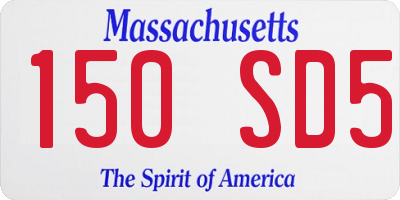 MA license plate 150SD5
