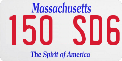 MA license plate 150SD6
