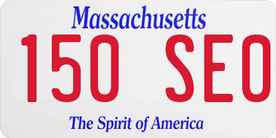 MA license plate 150SE0