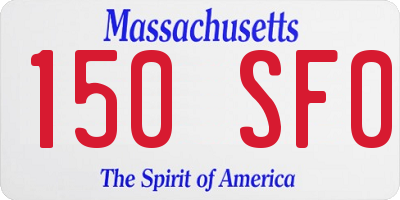 MA license plate 150SF0
