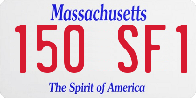 MA license plate 150SF1