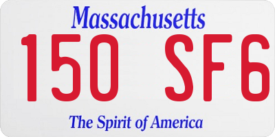MA license plate 150SF6