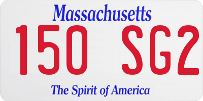 MA license plate 150SG2