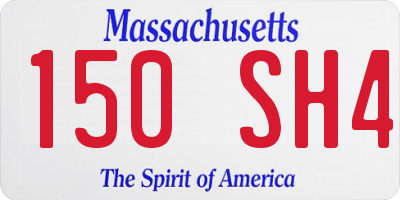 MA license plate 150SH4