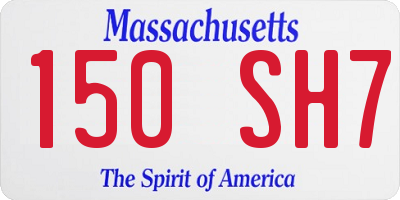 MA license plate 150SH7