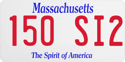 MA license plate 150SI2