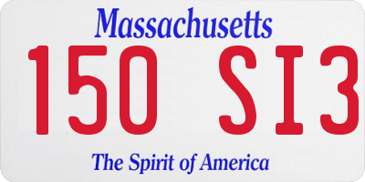 MA license plate 150SI3