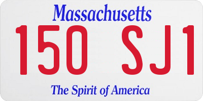 MA license plate 150SJ1