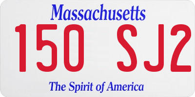 MA license plate 150SJ2
