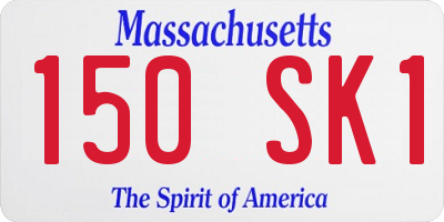 MA license plate 150SK1
