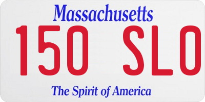 MA license plate 150SL0