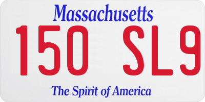 MA license plate 150SL9