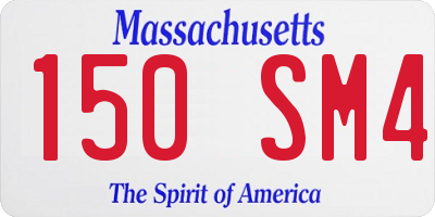 MA license plate 150SM4