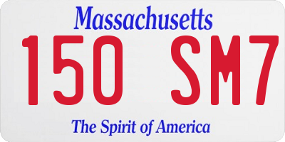 MA license plate 150SM7