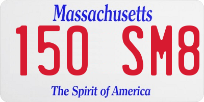 MA license plate 150SM8