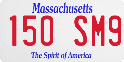 MA license plate 150SM9