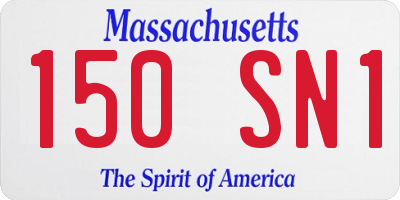 MA license plate 150SN1