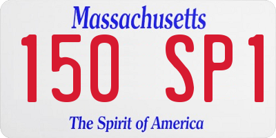 MA license plate 150SP1